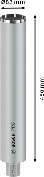 BOSCH PRO Core Cutter wet, 82×450 mm, 1 1/4 inča UNC - Dijam. kruna za mokro buš. SFC ø82x450mm (2608601739)-SBT Alati Beograd