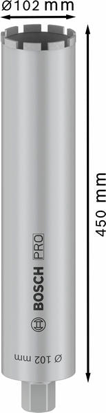 BOSCH PRO Core Cutter wet, 102×450 mm, 1 1/4 inča UNC - Dijam. kruna za mokro buš.SFC ø102x450mm (2608601740)-SBT Alati Beograd