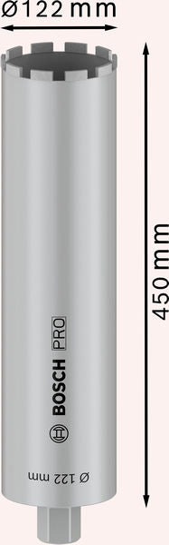 BOSCH PRO Core Cutter wet, 122×450 mm, 1 1/4 inča UNC - Dijam. kruna za mokro buš.SFC ø122x450mm (2608601741)-SBT Alati Beograd