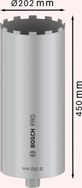 BOSCH PRO Core Cutter wet, 202×450 mm, 1 1/4 inča UNC - Dijam. kruna za mokro buš.SFC ø202x450mm (2608601744)-SBT Alati Beograd