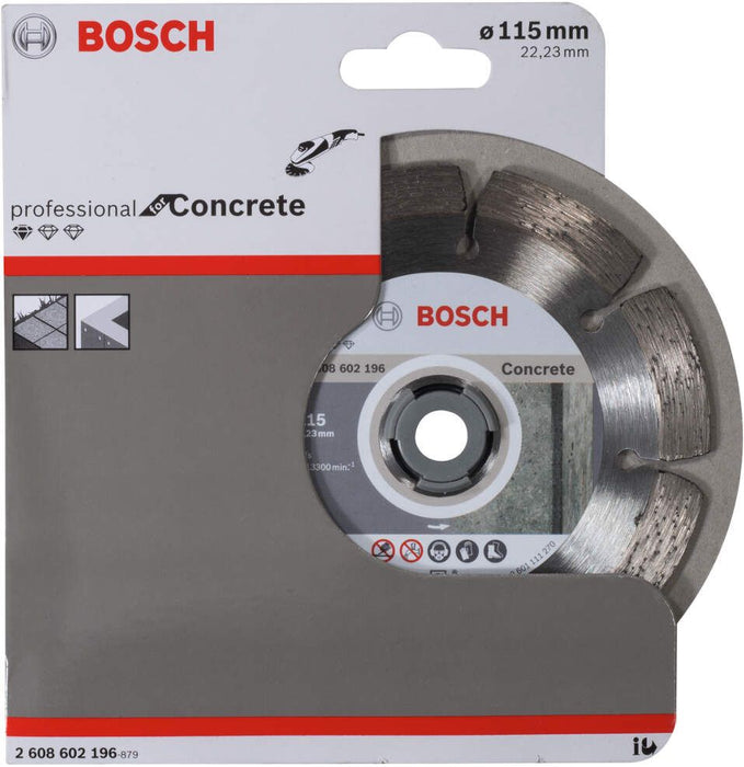 Bosch dijamantska rezna ploča Standard for Concrete 115 x 22,23 x 1,6 x 10 mm pakovanje od 1 komada - 2608602196