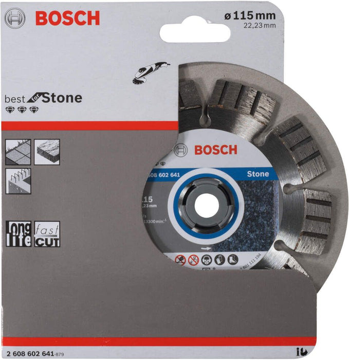 Bosch dijamantska rezna ploča Best for Stone 115 x 22,23 x 2,2 x 12 mm - 2608602641