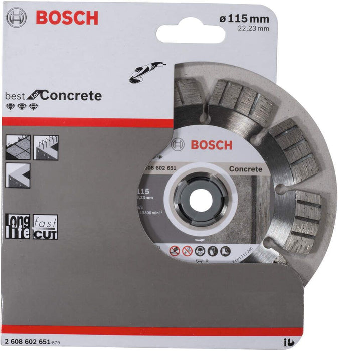Bosch dijamantska rezna ploča Best for Concrete 115 x 22,23 x 2,2 x 12 mm - 2608602651