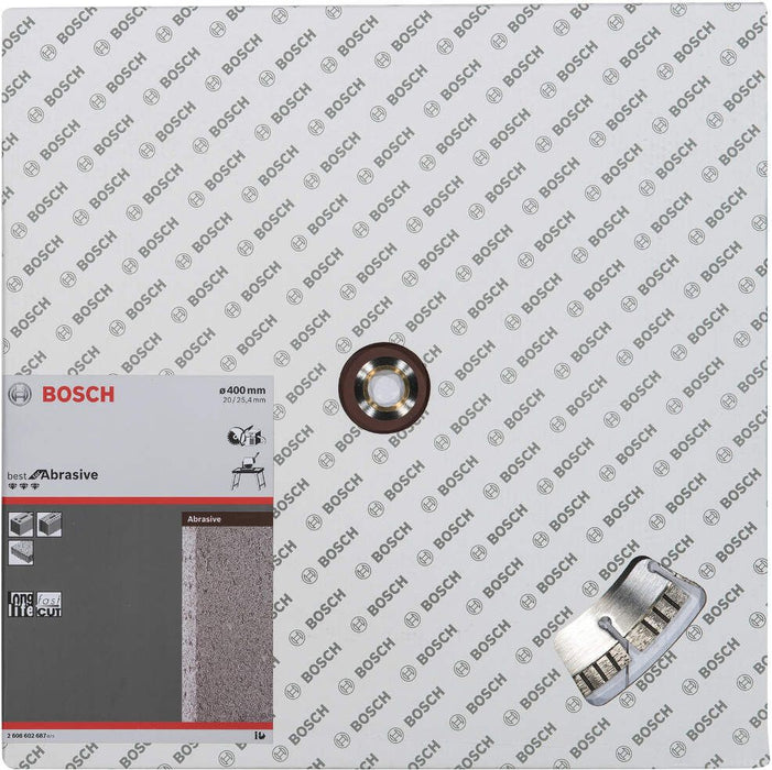 Bosch dijamantska rezna ploča Best for Abrasive 400 x 20,00+25,40 x 3,2 x 12 mm - 2608602687