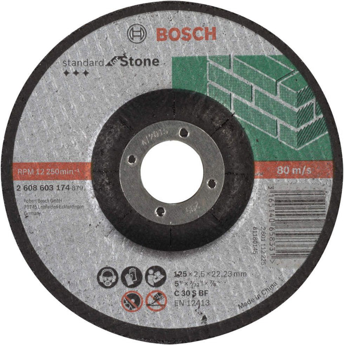 Bosch rezna ploča ispupčena Standard for Stone C 30 S BF, 125 mm, 22,23 mm, 2,5 mm - 2608603174