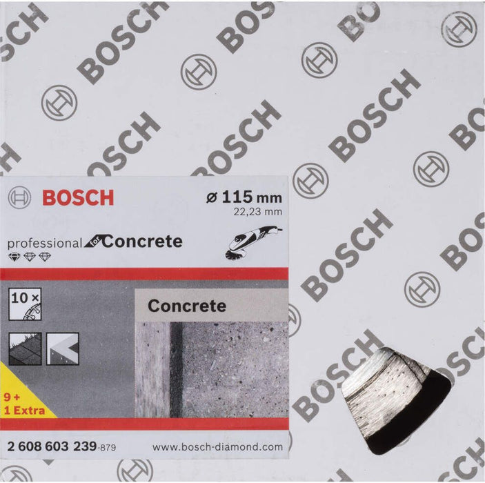 Bosch dijamantska rezna ploča Standard for Concrete 115 x 22,23 x 1,6 x 10 mm pakovanje od 10 komada - 2608603239