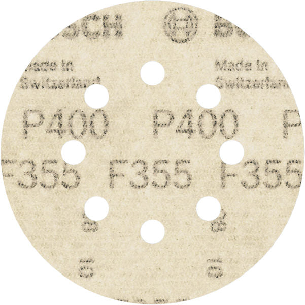 BOSCH PRO F355 brusni disk, 125 mm, G400, 5 kom. - 5-delni set brusnih listova125 mm, P400 (2608605121)-SBT Alati Beograd