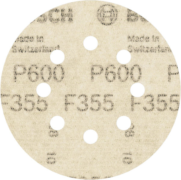 BOSCH PRO F355 brusni disk, 125 mm, G600, 5 kom. - 5-delni set brusnih listova125 mm, P600 (2608605122)-SBT Alati Beograd