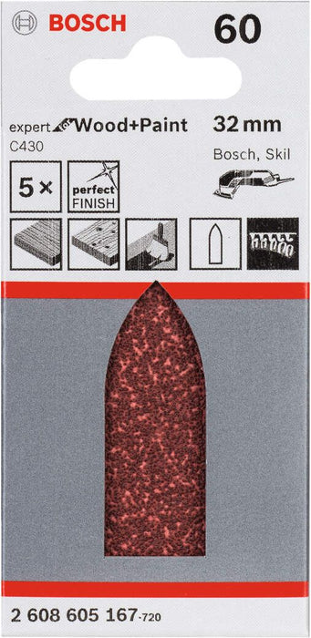 Bosch brusni list C430, 32mm granulacija 60; pakovanje od 5 komada (2608605167)