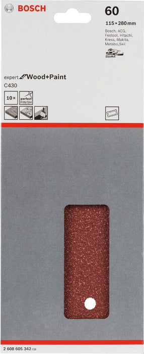Bosch brusni list C430, 115 x 280mm - granulacija 60; pakovanje od 10 komada (2608605342)