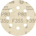 BOSCH PRO F355 brusni disk, 115 mm, G80, 5 kom. - 5-delni set brusnih listova115 mm, P80 (2608605558)-SBT Alati Beograd