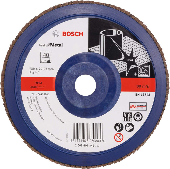 Bosch lamelni brusni disk X571, Best for Metal Prečnik 180 mm