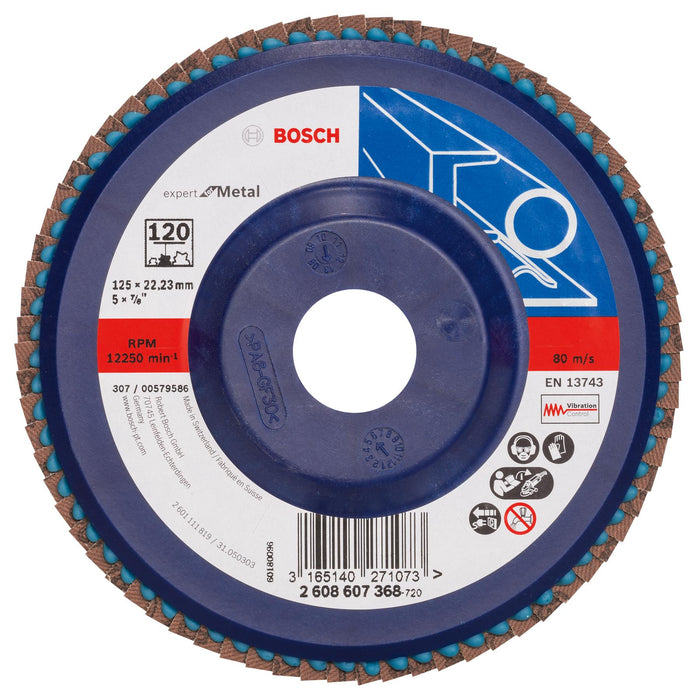 BOSCH Lamelni brusni disk X551, Expert for Metal - Lam.Br.disk-ravni;ProfesForMetal125,P120 (2608607368)-SBT Alati Beograd