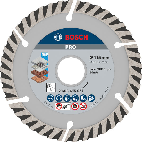 BOSCH PRO Multi Material dijamantska rezna ploča, 115×22,23 mm, 10 kom. -   (2608615058)