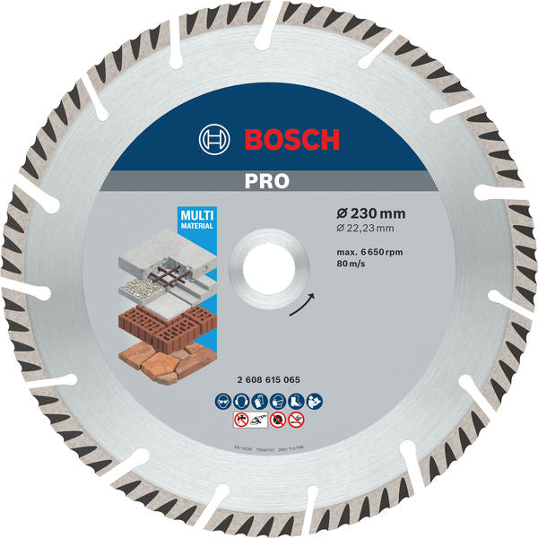 BOSCH PRO Multi Material dijamantska rezna ploča, 230×22,23 mm, 10 kom. -   (2608615066)