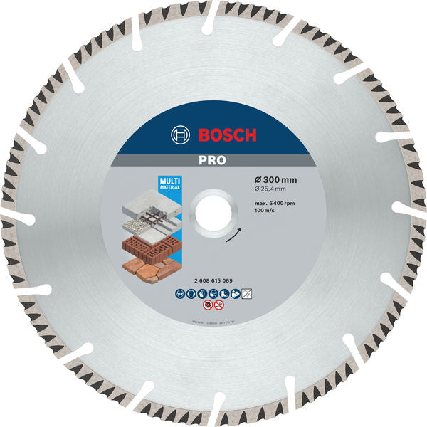 BOSCH PRO Multi Material dijamantska rezna ploča, 300×25,4 mm - (2608615069)-SBT Alati Beograd