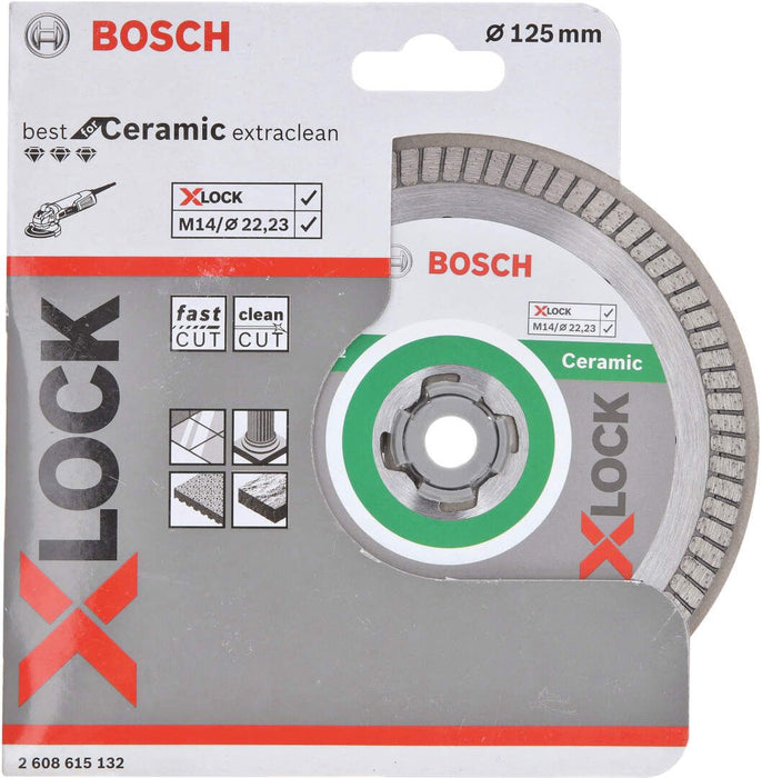 Bosch X-LOCK Best for Ceramic Extraclean Turbo dijamantska rezna ploča 125x22,23x1,4x7 - 2608615132