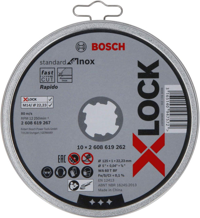 Bosch X-LOCK Standard for Inox 125x1x22,23 mm za ravno sečenje - pakovanje 10 komada (2608619267)