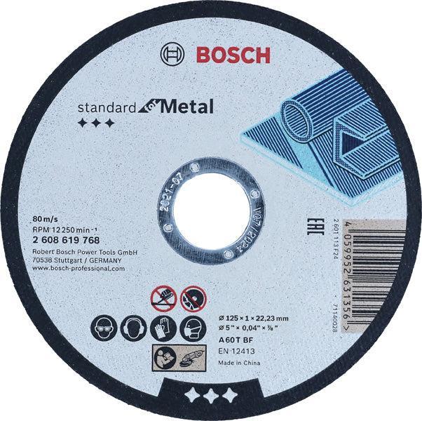 BOSCH Standard for Metal ravna rezna ploča 125 mm, 22,23 mm - Rezna ploča Standard for Metal 125x1 mm (2608619768)-SBT Alati Beograd