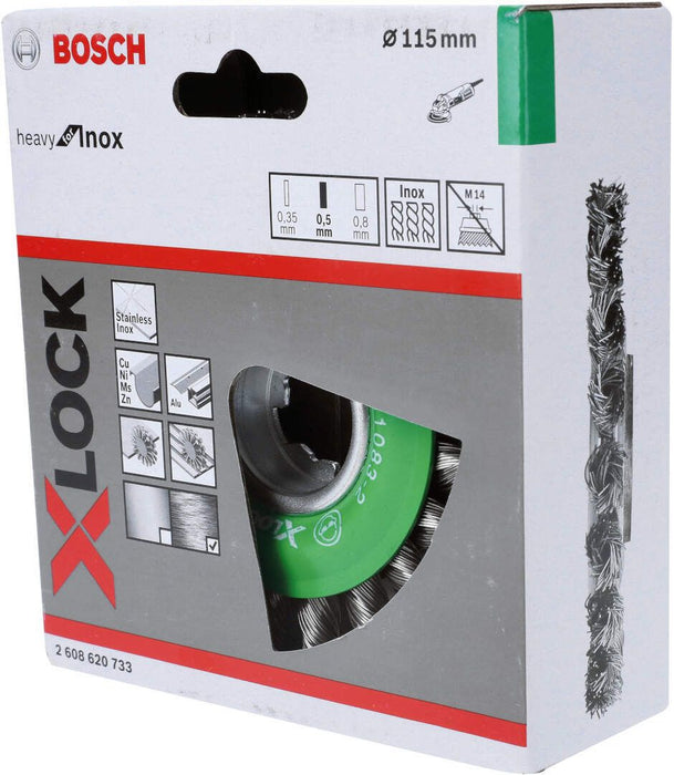 Bosch X-LOCK točak od pletene žice, 115 nerđajući čelik - 2608620733