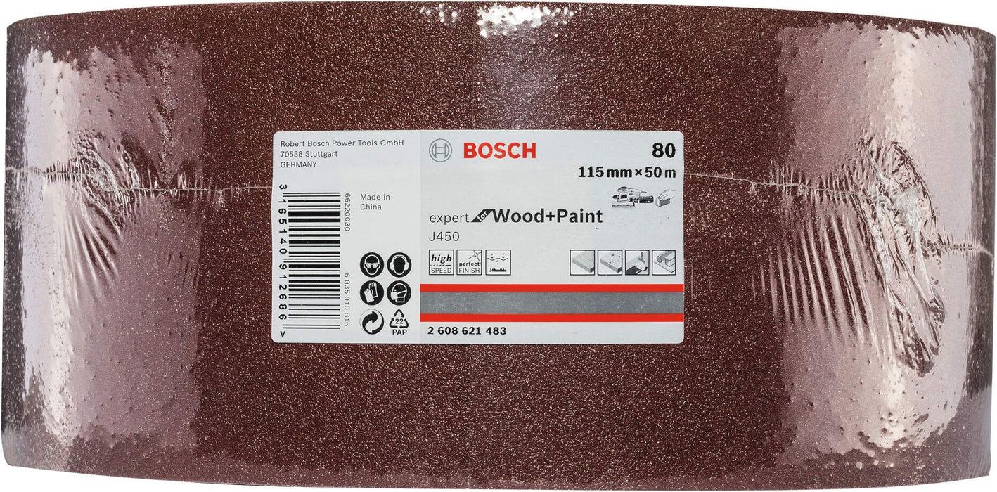 Bosch J450 Expert for Wood and Paint, 115 mm X 50 m, G80 115mm X 50m, G80 - 2608621483