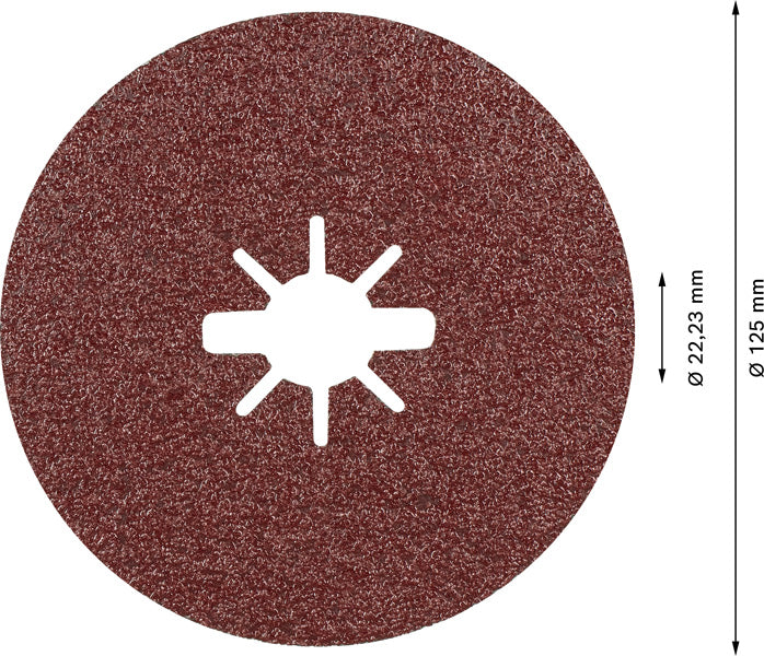 BOSCH EXPERT R781 Prisma Ceramic X-LOCK Fiber disk od 125 mm, 22,23 mm, G 60, 5 delova - Brusni list od vlakna EX R781,125,60+,5X (2608621783)-SBT Alati Beograd
