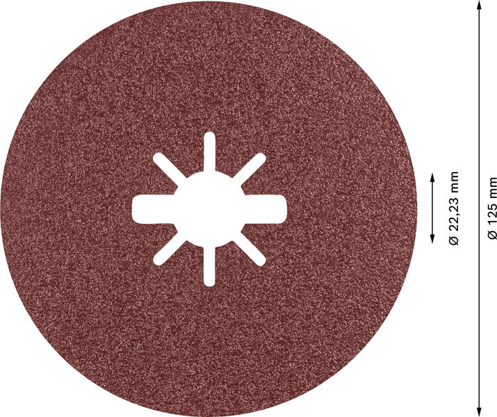 BOSCH EXPERT R781 Prisma Ceramic X-LOCK Fiber disk od 125 mm, 22,23 mm, G 80, 5 delova - Brusni list od vlakna EX R781,125,80+,5X (2608621784)-SBT Alati Beograd