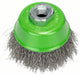 Bosch Lončasta četka, nerđajuća 75 mm, 0,3 mm, M14, <b>Lončasta četka – talasasta žica, nerđajuća</b>, <b>Prikladna za</b> lake do srednje radove čišćenja na srednjim do velikim površinama od nerđajućeg čelika, aluminijuma i obojenog metala, na primer za 