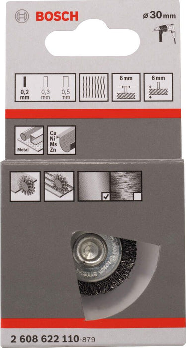 Bosch pločasta četka 30 mm, 0,2 mm, 6 mm - 2608622110