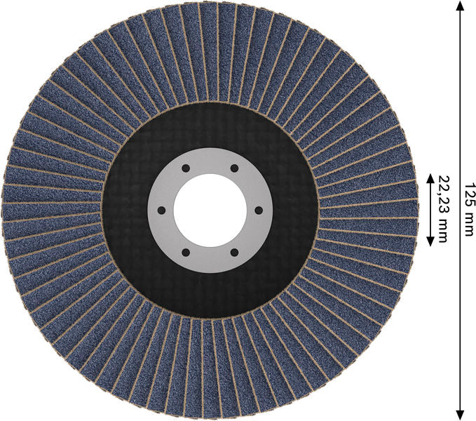 BOSCH X451 lamelna brusna ploča, 125×22,23 mm, G40, T29, 60 delova - Lepezasta brusna ploča X451 125mm T29 G4 (2608626137)-SBT Alati Beograd
