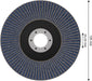 BOSCH X451 lamelna brusna ploča, 125×22,23 mm, G120, T29, 15 delova - Lepezasta brusna ploča X451 125mm T29 12 (2608626144)-SBT Alati Beograd