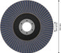 BOSCH X451 lamelna brusna ploča, 125×22,23 mm, G40, T27, 15 delova - Lepezasta brusna ploča X451 125mm T27 G4 (2608626146)-SBT Alati Beograd