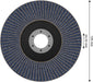 BOSCH X451 lamelna brusna ploča, 125×22,23 mm, G80, T27, 15 delova - Lepezasta brusna ploča X451 125mm T27 G8 (2608626150)-SBT Alati Beograd