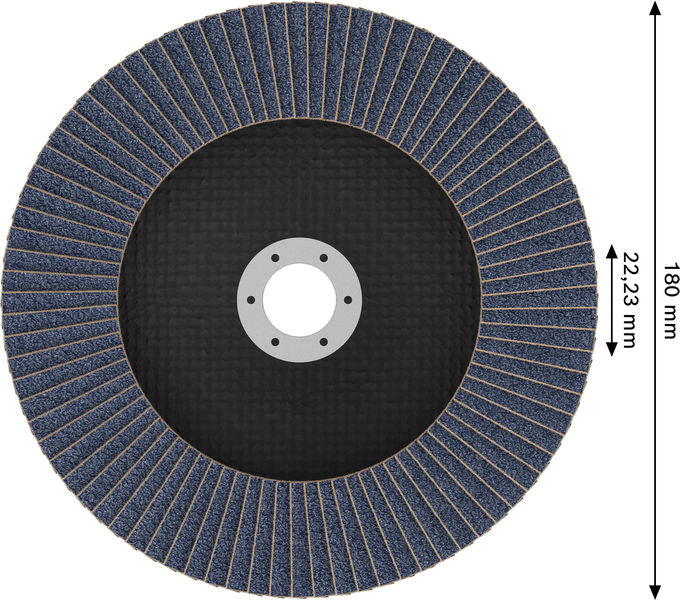 BOSCH X451 lamelna brusna ploča, 180×22,23 mm, G60, T29, 15 delova - Lepezasta brusna ploča X451 180mm T29 G6 (2608626157)-SBT Alati Beograd