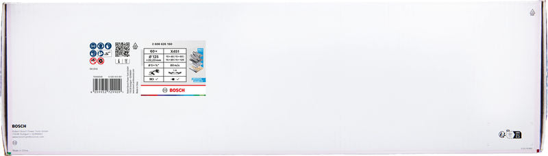 BOSCH X451 lamelna brusna ploča, 125×22,23 mm, G40; 60; 80; 120, T29, 60 delova - Lepezasta brusna ploča X451 125mmT29MixG (2608626160)-SBT Alati Beograd