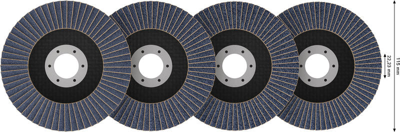 BOSCH X451 lamelna brusna ploča, 115×22,23 mm, G40; 60; 80; 120, T29, 15 delova - Lepezasta brusna ploča X451 115mmT29MixG (2608626161)-SBT Alati Beograd
