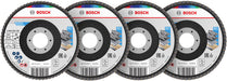 BOSCH X451 lamelna brusna ploča, 115×22,23 mm, G40; 60; 80; 120, T27, 60 delova - Lepezasta brusna ploča X451 115mmT27MixG (2608626163)-SBT Alati Beograd