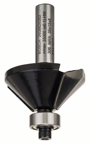Bosch Glodalo za skošavanje rubova / glodalo za V-utore 8 mm, B 11 mm, L 15 mm, G 56 mm, 45°