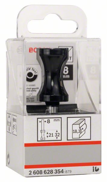 Bosch glodalo pljosnatog štapa 8 mm, R1 18,3 mm, D 20,6 mm, L 32 mm, G 63,5 mm - 2608628354