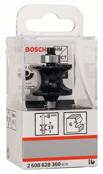Bosch glodalo polovičnog štapa 8 mm, R1 6 mm, L 19 mm, G 63 mm - 2608628360