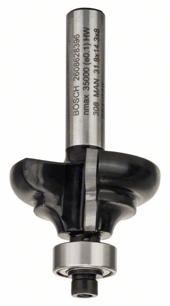 Bosch Profilno glodalo C 8 mm, R1 4,8 mm, B 9,5 mm, L 14,3 mm, G 57 mm