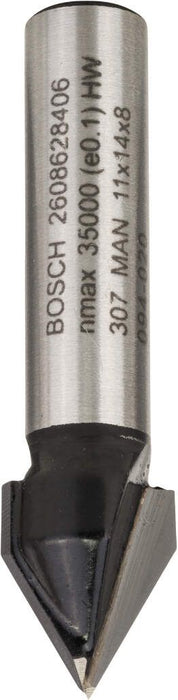 Bosch glodalo za V-kanale 8 mm, D1 11 mm, L 14 mm, G 45 mm, 60° - 2608628406