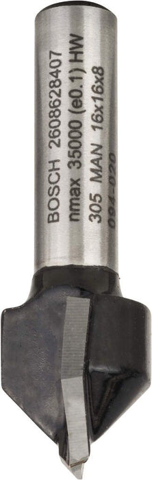 Bosch glodalo za V-kanale 8 mm, D1 16 mm, L 16 mm, G 45 mm, 90° - 2608628407