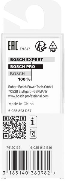 BOSCH PRO ravno glodalo, dva žleba, Ø 1/16″ x L 31/64″, prihvat 1/4″ - Glodalo za žljebove 6,35x4,8x51 (2608628428)-SBT Alati Beograd