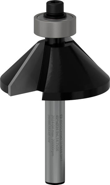 BOSCH PRO glodalo za obaranje ivica, 45°, prihvat 6 mm - Glodalo za ivice 6x34,9x56 (2608628448)-SBT Alati Beograd