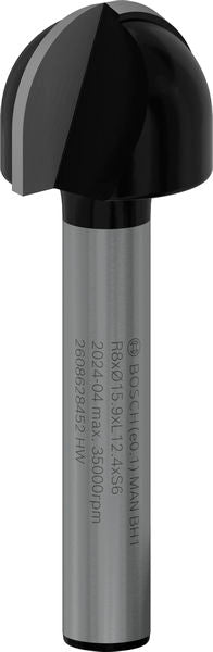 BOSCH PRO glodalo za poluokrugle kanale, R 8, prihvat 6 mm - Glod.za poluok.kan+vođica 6x15,9x45 (2608628452)-SBT Alati Beograd