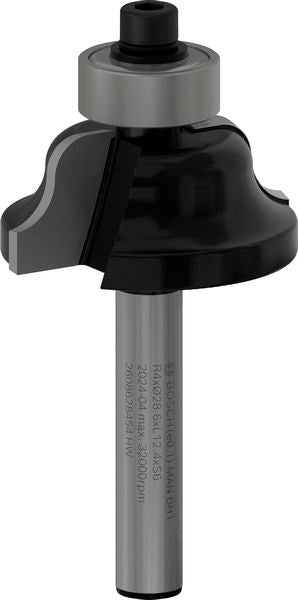 BOSCH PRO nastavak za ukrasno iskošavanje ivica, R 4, prihvat 6 mm - Profilno glodalo 6x28,6x54 (2608628454)-SBT Alati Beograd