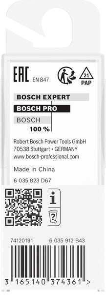 BOSCH PRO glodalo za glodanje u ravni sa ležajevima na dnu, Ø 12,7×L 12,7, prihvat 6 mm - Glodalo za ivice 6x12,7x56 (2608628463)-SBT Alati Beograd