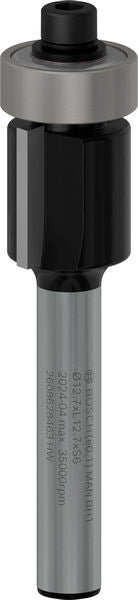 BOSCH PRO glodalo za glodanje u ravni sa ležajevima na dnu, Ø 12,7×L 12,7, prihvat 6 mm - Glodalo za ivice 6x12,7x56 (2608628463)-SBT Alati Beograd