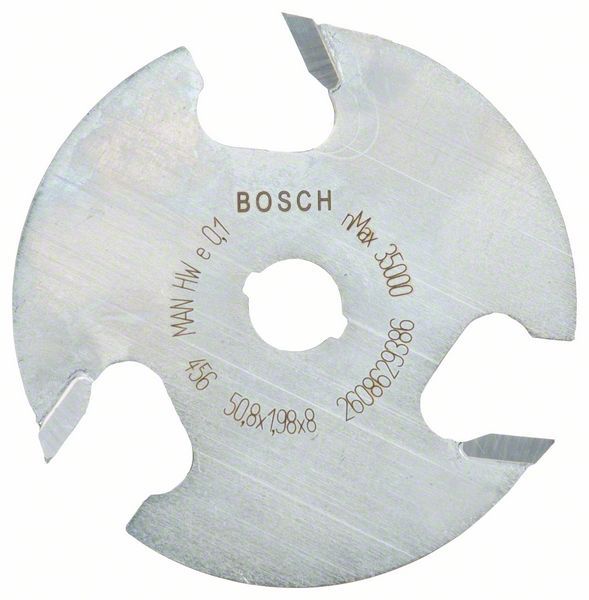 Bosch pločasto glodalo za žlebove 8 mm, D1 50,8 mm, L 2 mm, G 8 mm - 2608629386